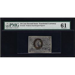 10 Cent Second Issue Fractional Currency Note PMG Uncirculated 61