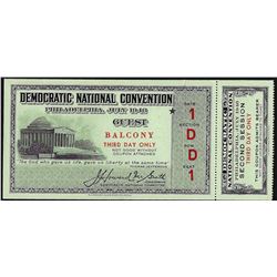 July 1948 Democratic National Convention Ticket