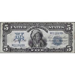 1899 $5 Indian Chief Silver Certificate Bank Note