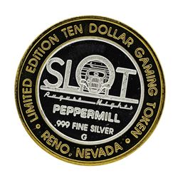 .999 Silver Peppermill Hotel Casino Reno, NV $10 Casino Limited Edition Gaming T