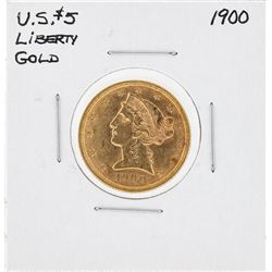 1900 $5 Liberty Head Half Eagle Gold Coin