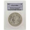 Image 1 : 1887 $1 Morgan Silver Dollar Coin PCGS MS63