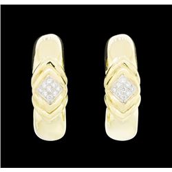 14-18KT Yellow and White Gold 0.50ctw Diamond Clip Earrings