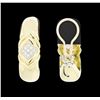 Image 2 : 14-18KT Yellow and White Gold 0.50ctw Diamond Clip Earrings