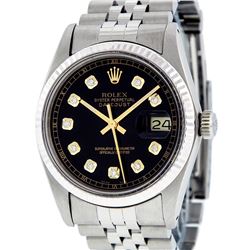 Rolex Stainless Steel Datejust Mens Wristwatch