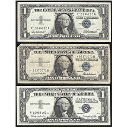 Lot of (3) 1957 $1 Silver Certificate Notes