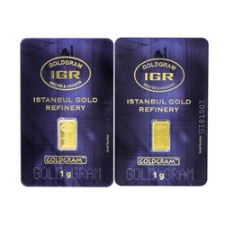 Set of (2) 1 Gram Istanbul Gold Refinery Cards