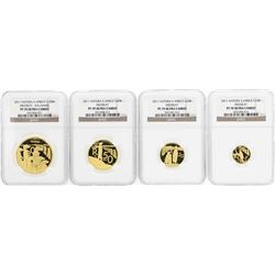 2011 Natura South Africa Gold (4) Coin Set NGC PF70 Ultra Cameo