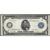 Image 1 : 1914 $5 Federal Reserve Note