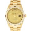 Image 1 : Rolex Mens President 18K Yellow Gold Ruby and 1.30ctw Diamond Day Date Wristwatc