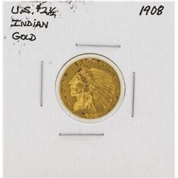 1908 $2 1/2 Indian Head Quarter Eagle Gold Coin