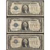 Image 1 : Lot of (3) 1928 $1 Funnyback Silver Certificate Notes