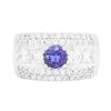 Image 1 : 14KT White Gold 1.72ct Tanzanite and Diamond Ring