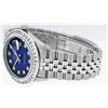 Image 6 : Mens Rolex Stainless Steel Blue Vignette 3.15 Carat Diamond Datejust Wristwatch