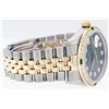 Image 2 : Rolex Men's Two Tone Green Vignette Diamond and Emerald Datejust Wristwatch