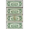 Image 2 : Lot of (4) 1963 $2 Legal Tender Notes