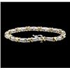 Image 2 : 10KT Two Tone Gold 1.00ctw Diamond Bracelet