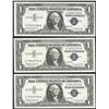 Image 1 : Lot of (3) 1957B $1 Silver Certificate Notes