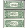 Image 2 : Lot of (3) 1957B $1 Silver Certificate Notes