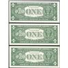 Image 2 : Lot of (3) 1957B $1 Silver Certificate Notes