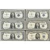 Image 1 : Lot of (6) Assorted 1953/1957 Silver Certificate Notes