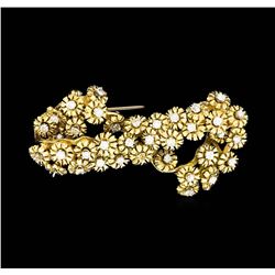 18KT Yellow Gold 1.50ctw Diamond Brooch