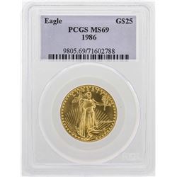 1986 $25 American Gold Eagle Coin PCGS MS69