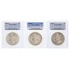 Image 1 : Set of (3) New Orleans Mint $1 Morgan Silver Dollar Coins PCGS MS65