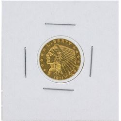 1911 $2 1/2 Indian Head Quarter Eagle Gold Coin