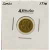 Image 1 : 1778 Charles III Spanish 1/2 Escudos Gold Coin