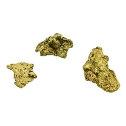 Lot of (3) Australian Gold Nuggets 1.08 Grams