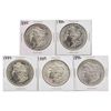 Image 1 : Lot of (5) Assorted Date $1 Morgan Silver Dollar Coins