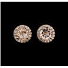 Image 1 : 14KT Rose Gold 1.54ctw Morganite and Diamond Earrings