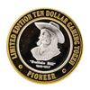 Image 1 : .999 Silver Pioneer Hotel & Gambling Hall $10 Casino Limited Edition Gaming Toke