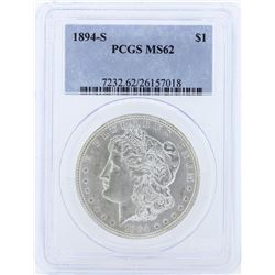 1894-S $1 Morgan Silver Dollar Coin PCGS MS62