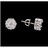 Image 2 : 14KT White Gold 1.58ctw Diamond Earrings