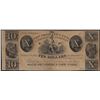 Image 1 : 1800's $10 The New Orleans Canal & Banking Company Obsolete Note