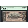 Image 1 : 1864 $20 Confederate States of America Note T-67 PCGS Choice About New 58PPQ