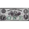 Image 1 : 1863 $1 Bank of De Soto Nebraska Obsolete Bank Note