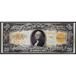 1922 $20 Gold Certificate Note