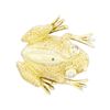 Image 2 : 18KT Yellow Gold 0.08ctw Diamond Frog Pin