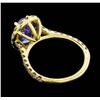 Image 3 : 14KT Yellow Gold 3.50ct. Tanzanite and Diamond Ring