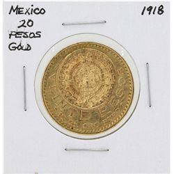 1918 Mexico 20 Pesos Gold Coin