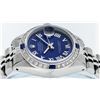 Image 3 : Rolex Stainless Steel 0.70ctw Sapphire and Diamond Datejust Ladies Wristwatch