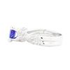 Image 3 : 14KT White Gold Ladies 0.90ct Sapphire and Diamond Ring