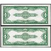 Image 2 : Lot of (2) Consecutive 1923 $1 Silver Certificate Notes