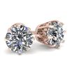 Image 1 : 1.50 CTW VS/SI Diamond Stud Solitaire Earrings 18K Rose Gold - REF-302M9F - 35678
