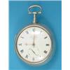 Image 1 : A George III silver pair case pocket chronometer, the enamelled Roman dial with subsidiary second...