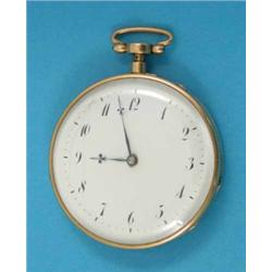 A 19th century French gold keywind quarter repeating pocket watch, the engine turned Regence case...