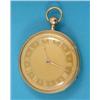 Image 1 : An early 19th century Swiss gold quarter repeating pocket watch, the engine turned case with push...